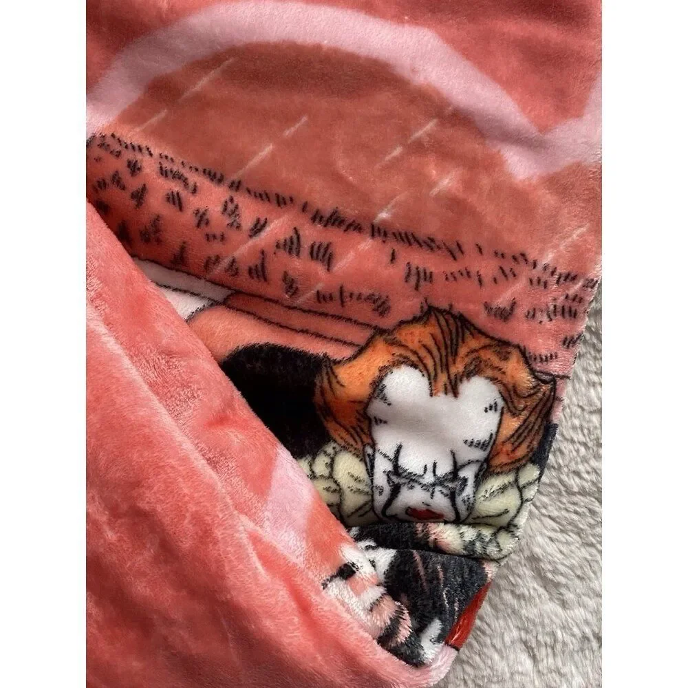 IT Pennywise Soft Plush Throw Blanket You Make My Heart Float‎ 50” X 70” NEW